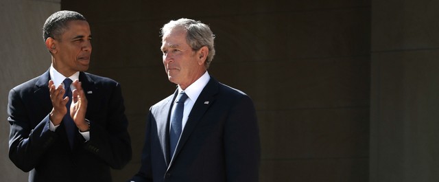 Barack Obama e George W. Bush